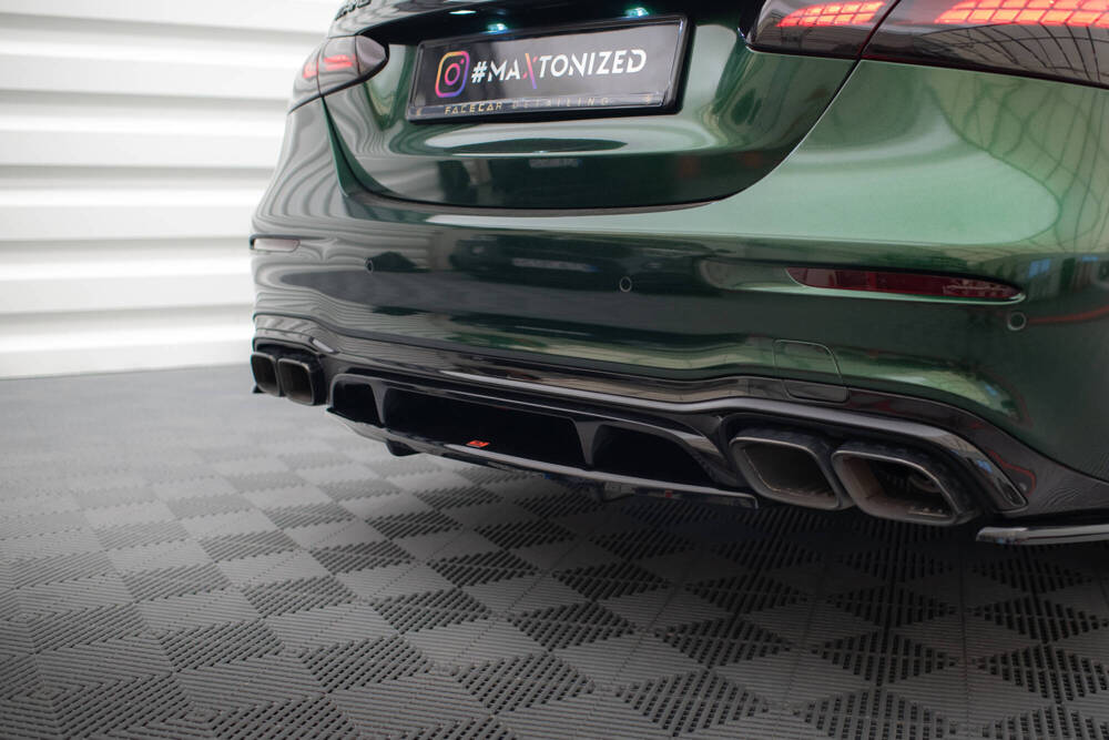 Diffuser passend voor Mercedes AMG E63 W213 FL Glans Zwart