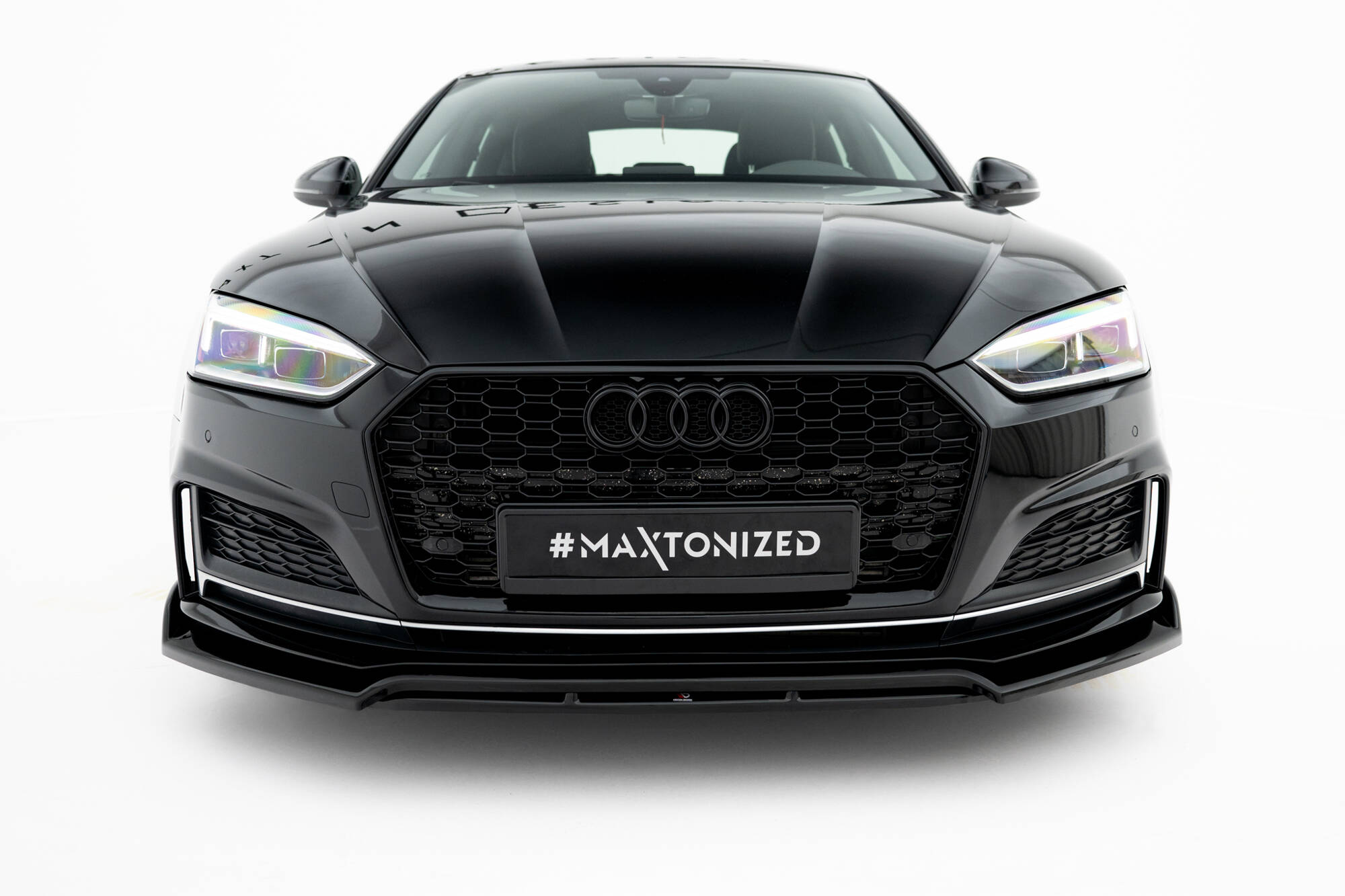 Voorspoiler passend voor Audi S5 / A5 S-Line Coupe / Sportback F5 Maxton Glanzend zwart
