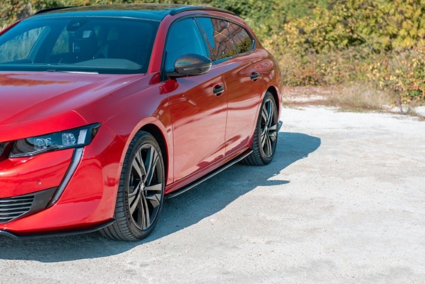 Zijskirts Peugeot 508 Maxton Design glans zwart