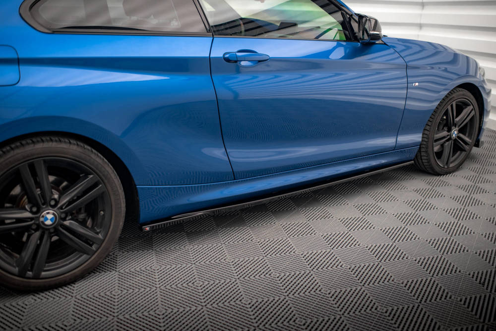 Voorspoiler passend voor BMW 2 Serie M Pakket F22 Maxton Glans Zwart