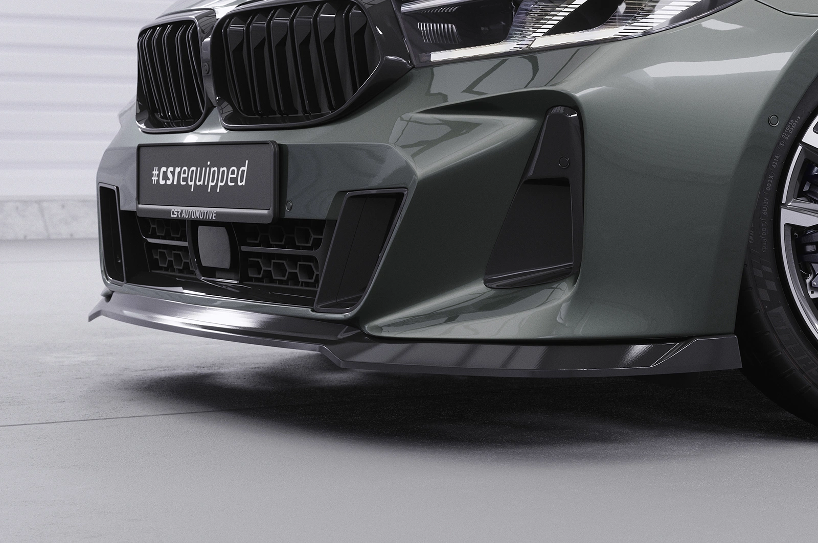 Voorspoiler passend voor BMW 6er (G32) M-Paket Glans Zwart (LCI, 07/2020–) CSR