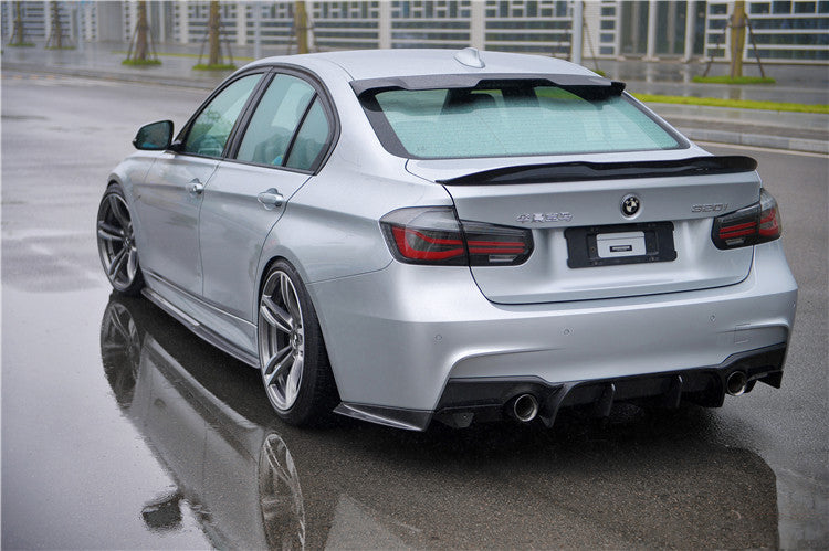 BMW 3 Series F30/F35 M-Tech GV Carbon Fiber Rear Lip w/ Diffuser & Caps 2011-2019