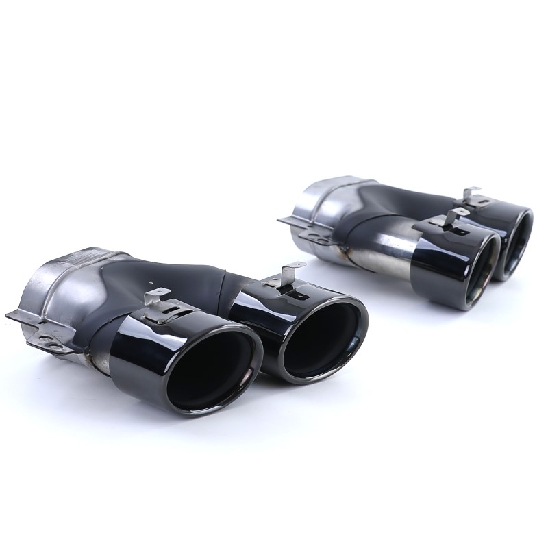 Diffuser passend voor Mercedes C205 A205 Coupe / Cabrio 15-19 C43 Design Zwart