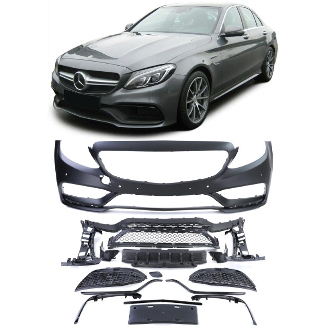Voorbumper passend voor Mercedes W205 S205 C63 AMG look