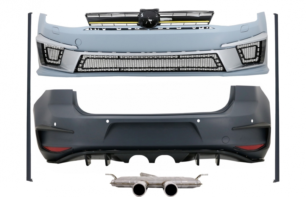 Bodykit passend voor VW Golf VII R400 look incl. Uitlaat