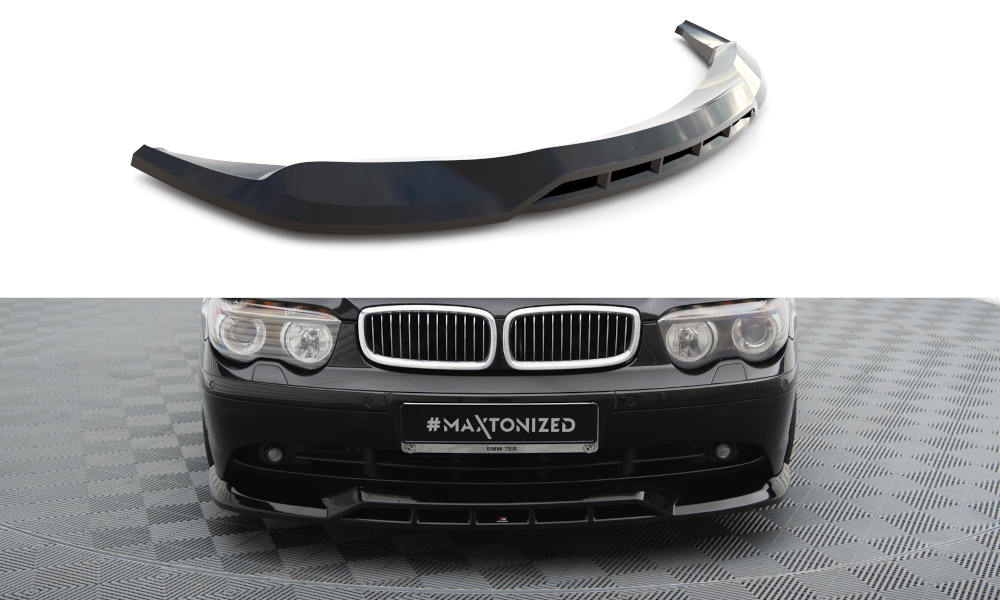 Voorspoiler passend voor BMW 7 Serie E65 Maxton Glans Zwart