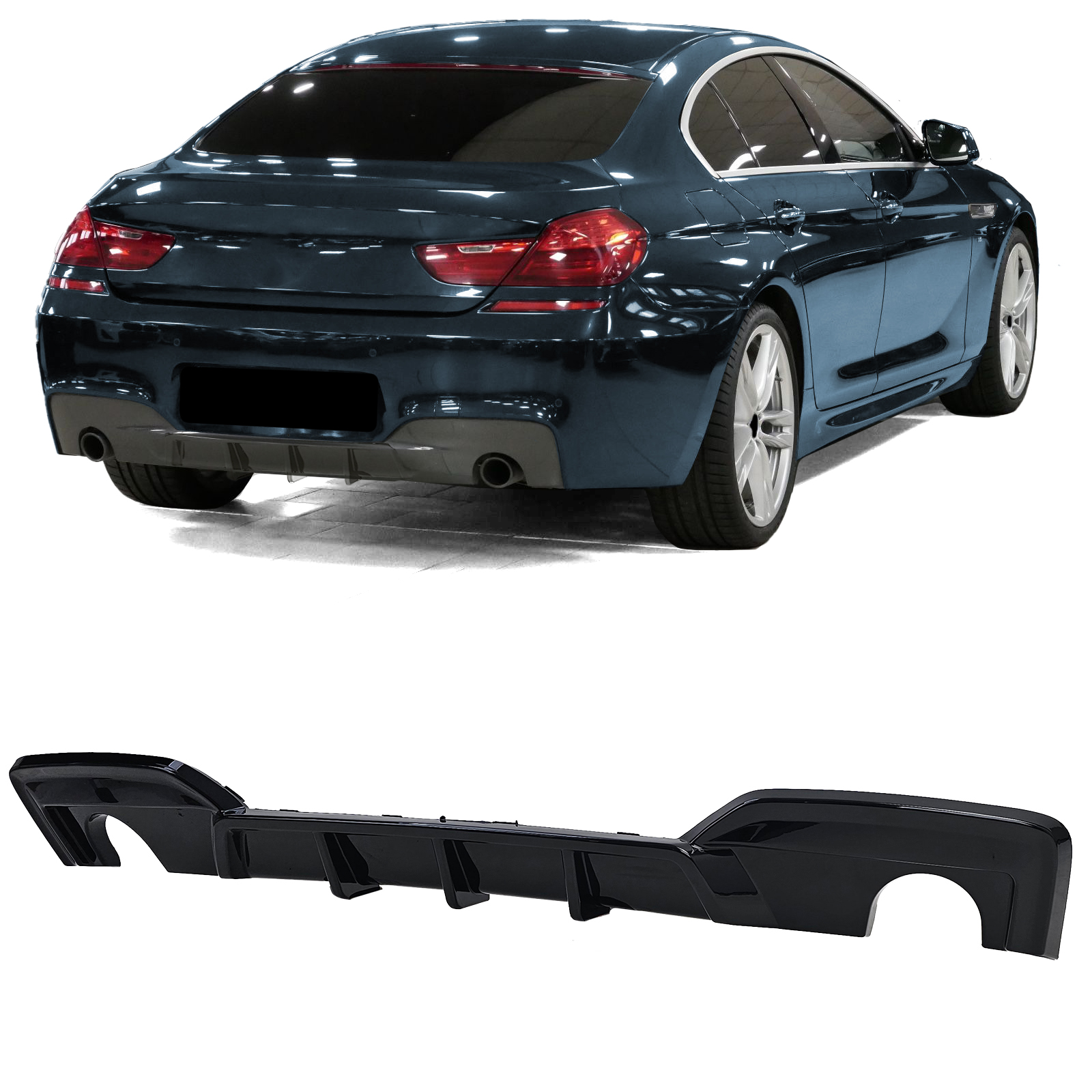 Diffusor glanzend zwart BMW 6-serie F11/F12/F06