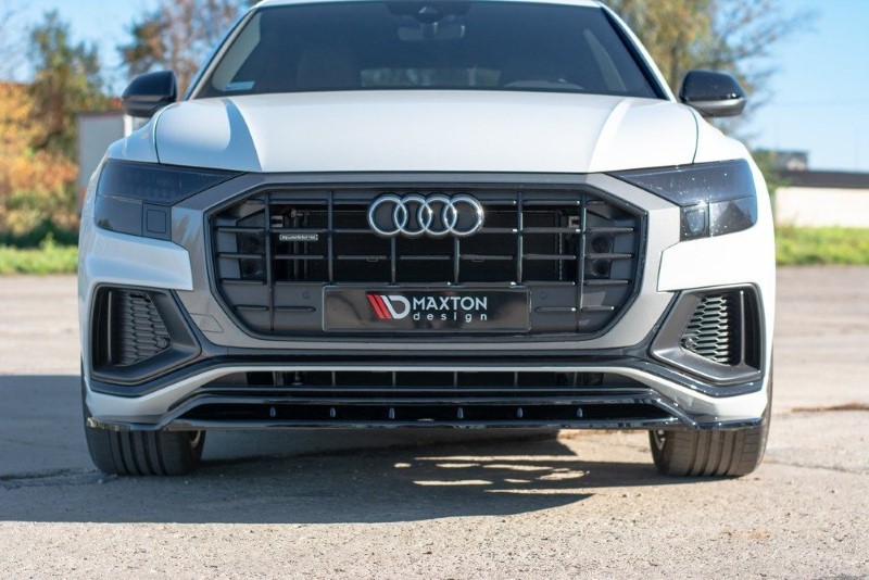 Voorspoiler passend voor Audi Q8 S-Line / SQ8 Maxton Glans Zwart
