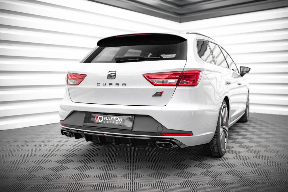Diffuser passend voor Seat Leon Cupra ST 5F Maxton Glans Zwart