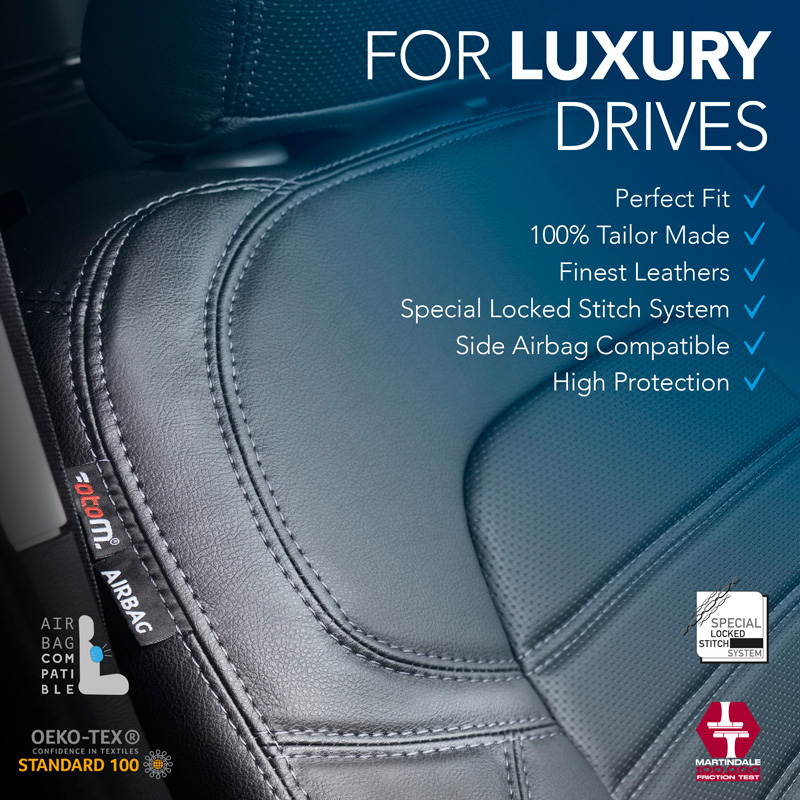 New York Design Kunstleder Stoelhoezenset 1+1  Renault Trafic/Fiat Talento/Nissan NV300/Opel Vivaro 2014-