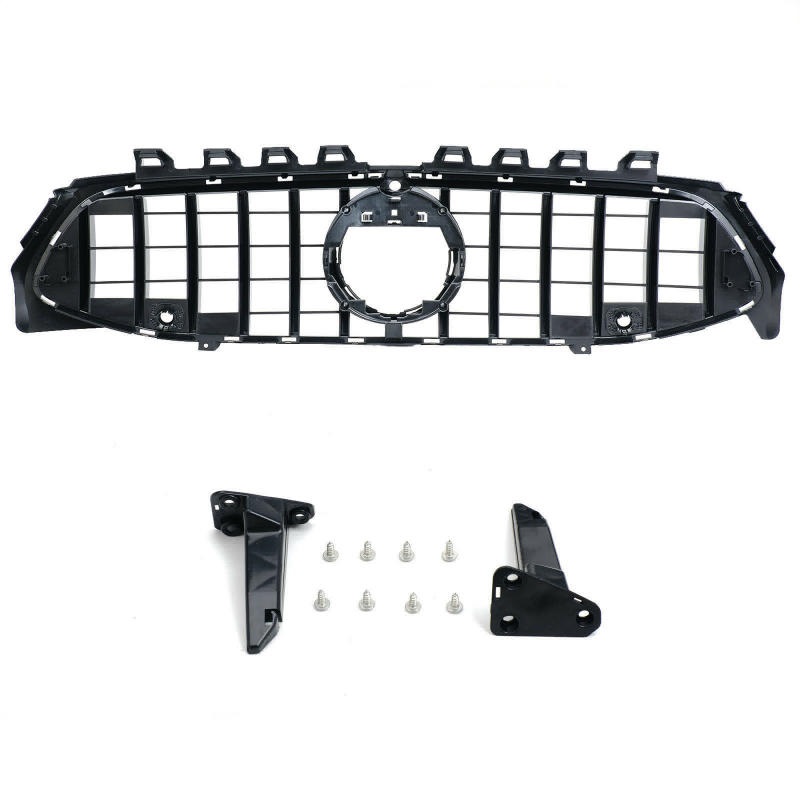Grill passend voor Mercedes CLA C118, X118 Glans Zwart 19-23 GT Look