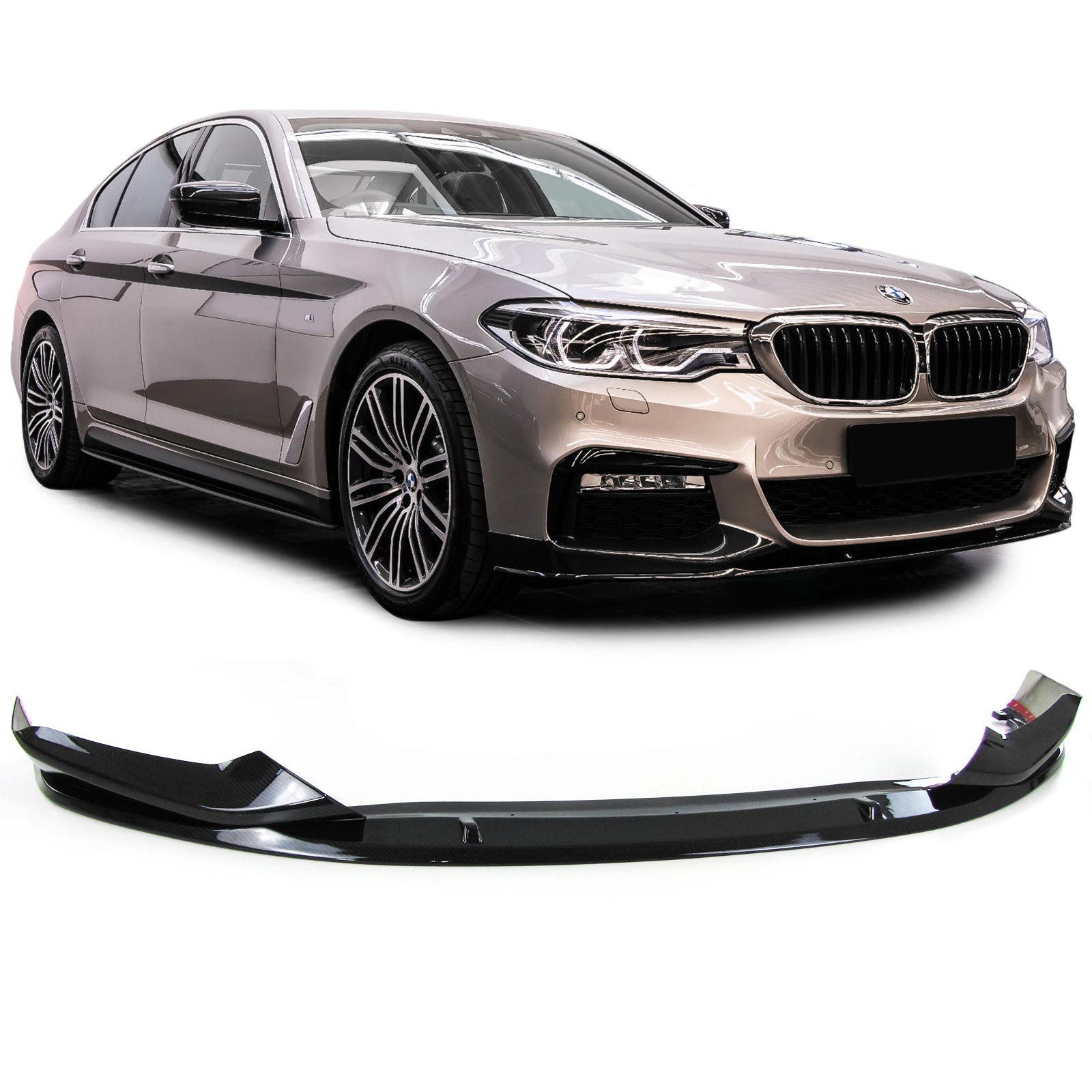 Voorspoiler passend voor BMW G30/G31 H-Design 17- Carbon Look