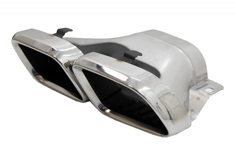 Achterbumper Diffuser passend voor Mercedes W205 C-Klasse C63S Design Zilver Tips AMG Sport Line
