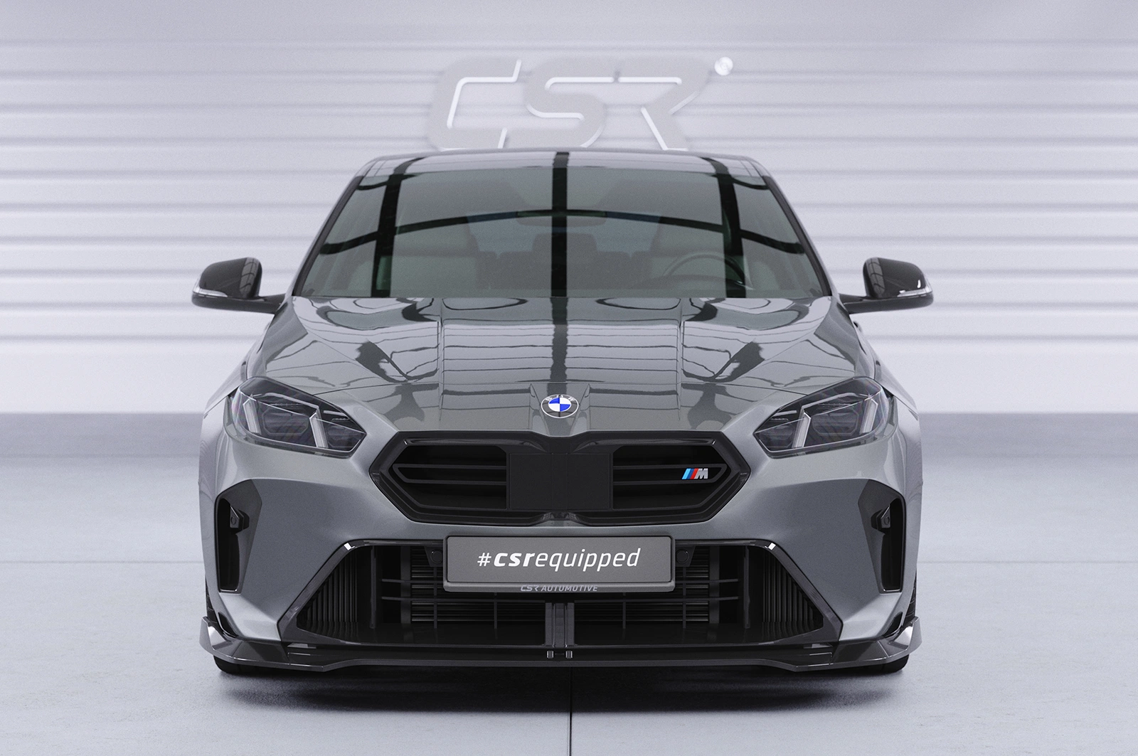 Voorspoiler passend voor BMW 1er F70 / 2er F74 Glans Zwart (2024)