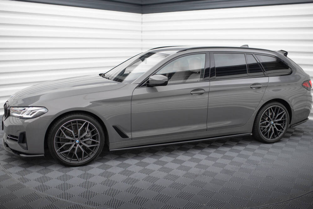Zijskirts passend voor BMW 5 Serie FL Maxton Glans Zwart