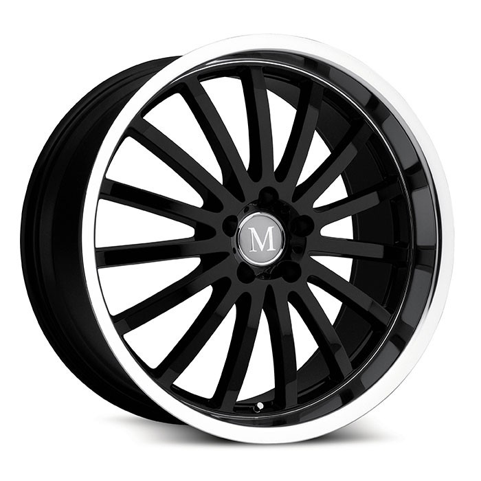 Velgen Mandrus Millenium 20x10 5x112 ET30 Glanzend Zwart + Machi