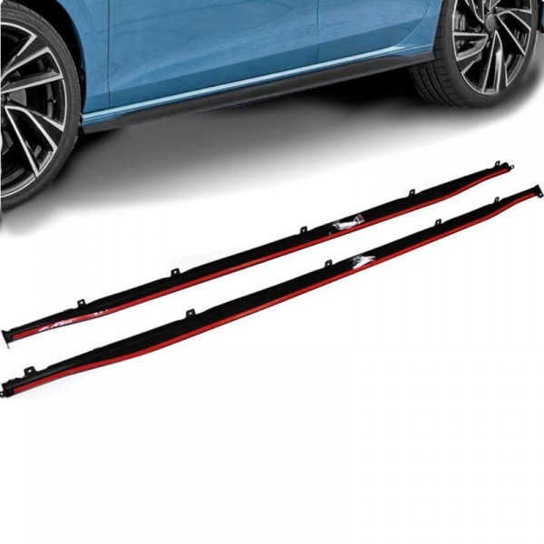 Zijskirts passend voor Volkswagen Golf 8 R Line Look Glans Zwart