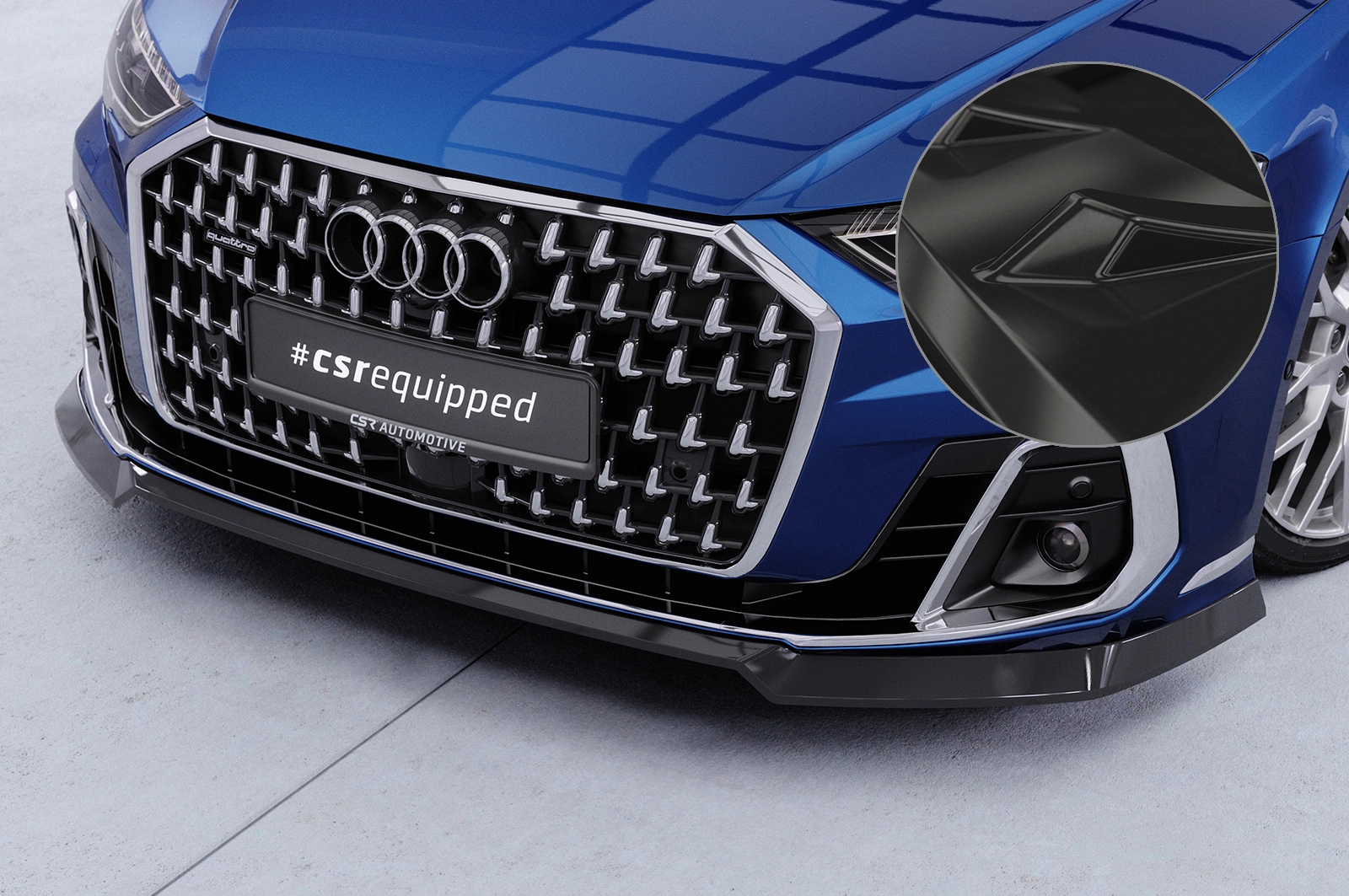 Voorspoiler passend voor Audi A8 D5 (Typ 4N/F8) glans zwart