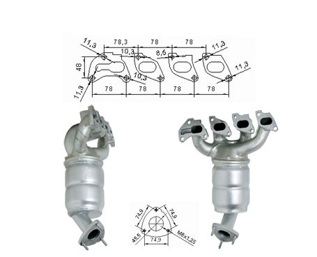 Opel ASTRA 1.2i 16V 1229 cc 59 Kw / 80 cv Z12XEP Magnaflow CAT B