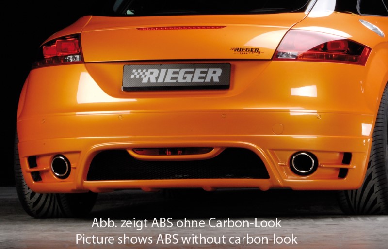 Achterbumper Diffuser Carbon-look Audi TT 09.06- Rieger