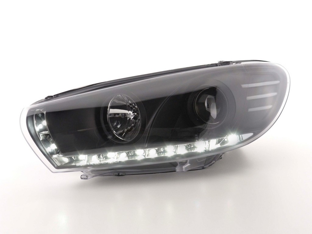 Koplampen passend voor Volkswagen Scirocco 2008- Devil eyes LED zwart