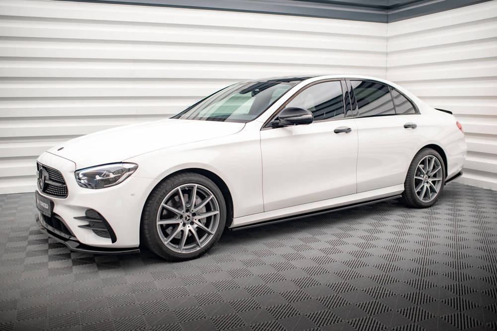 Zijskirts passend voor Mercedes E Klasse W213 FL AMG Line Maxton Glans Zwart