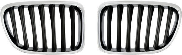 Grill Nieren passend voor BMW X1 09->>  Zwart