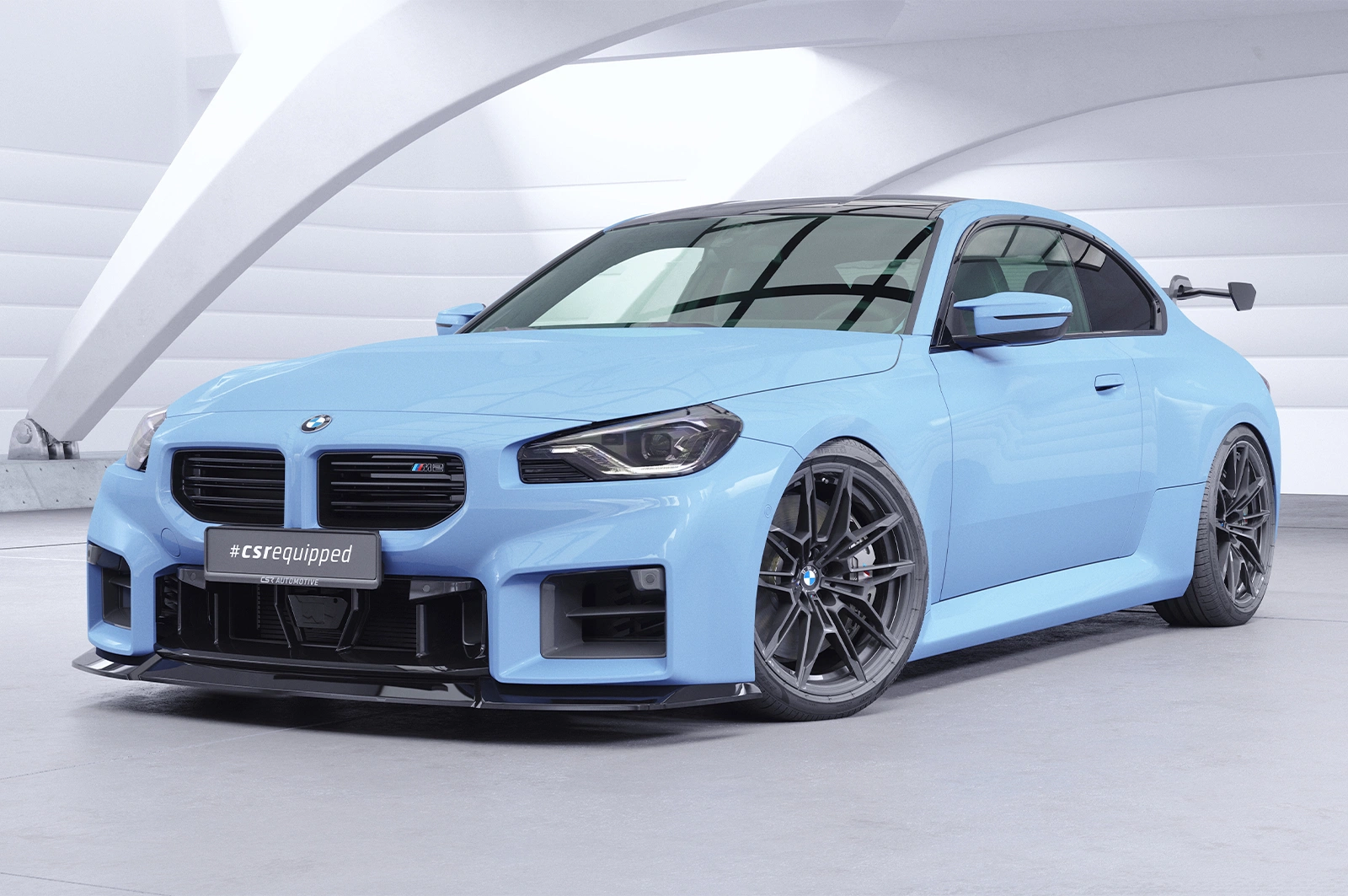 Voorspoiler passend voor BMW M2 G87 glans zwart