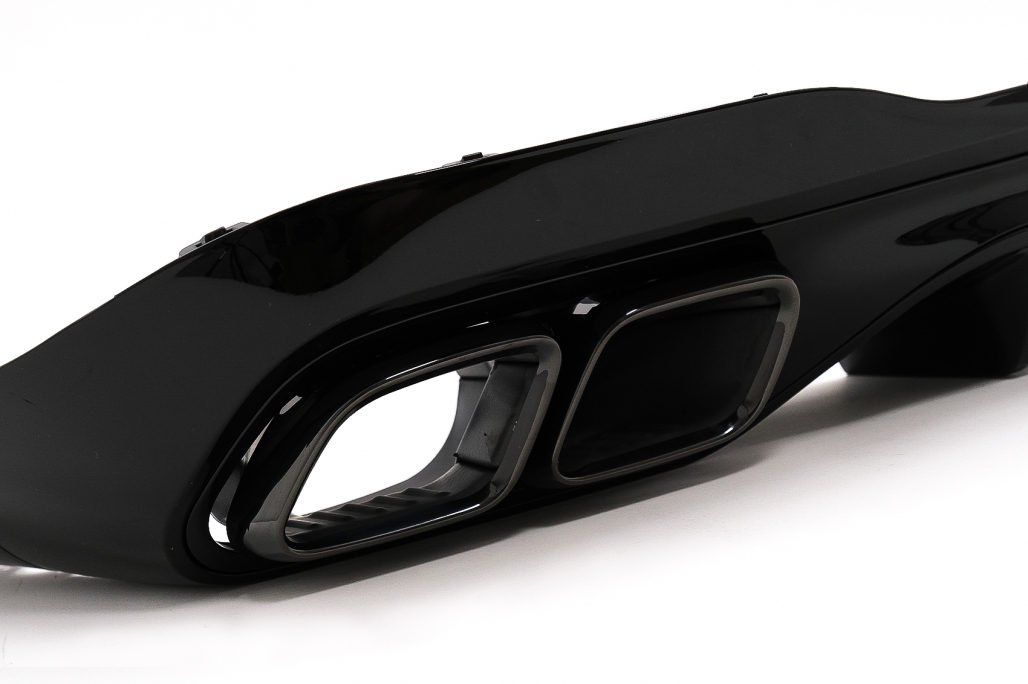 Diffuser passend voor Mercedes C Klasse W206 S206 63 AMG Look Zwart