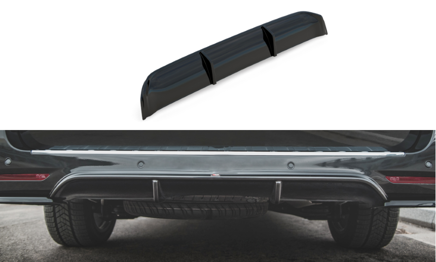Diffuser passend voor Mercedes V-Klasse W447 AMG-Line Maxton Design glans zwart