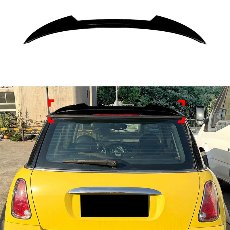Dakspoiler (Spoiler Cap)  Mini One/Cooper R50/R53 2001-2006 (ABS Glanzend zwart)