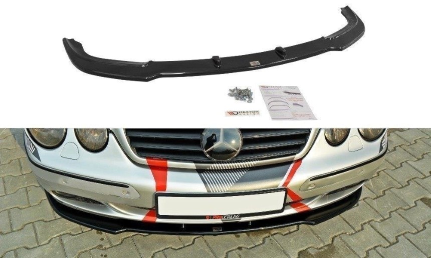 Voorspoiler passend voor Mercedes CL-klasse C215 Maxton Design glans zwart