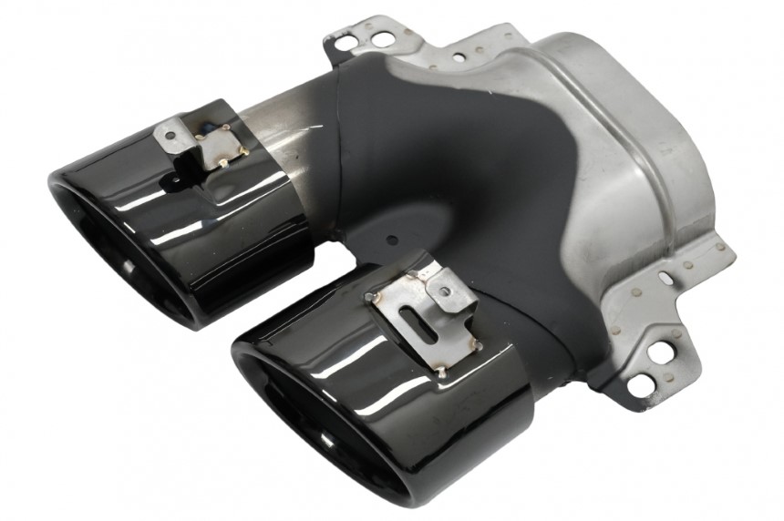 Diffuser passend voor Mercedes C205 A205 Coupe / Cabrio 15-19 C43 Design Zwart