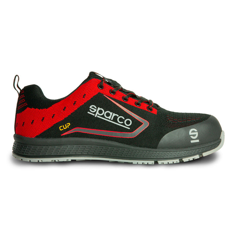 Sparco Lichtgewicht Werkschoenen Cup S1P Albert Zwart/Rood Maat 38