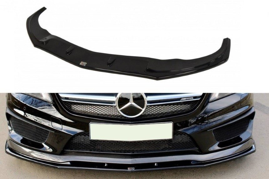 Voorspoiler passend voor Mercedes CLA 45 AMG C117 Maxton Design glans zwart