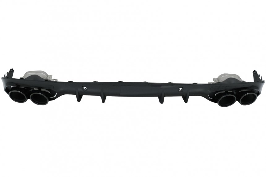 Diffuser passend voor Mercedes C205 A205 Coupe / Cabrio 15-19 C43 Design Zwart