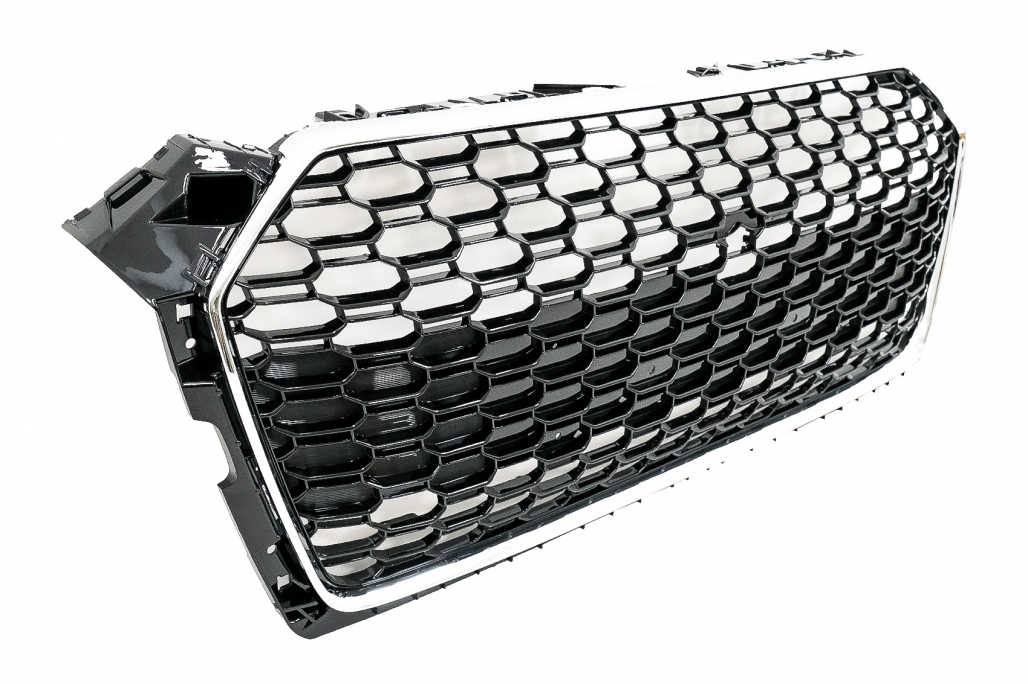Grill passend voor Audi A5 F5 2017-2019 RS5 Look zwart/chroom