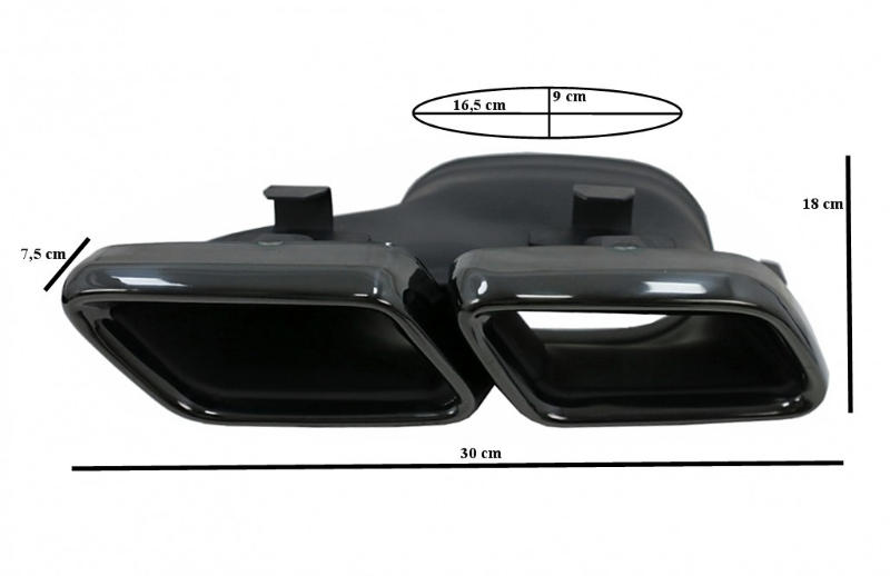 Diffuser passend voor Mercedes S-Class C217 Coupe (2014-2020) S63 Facelift Design Sierstukken