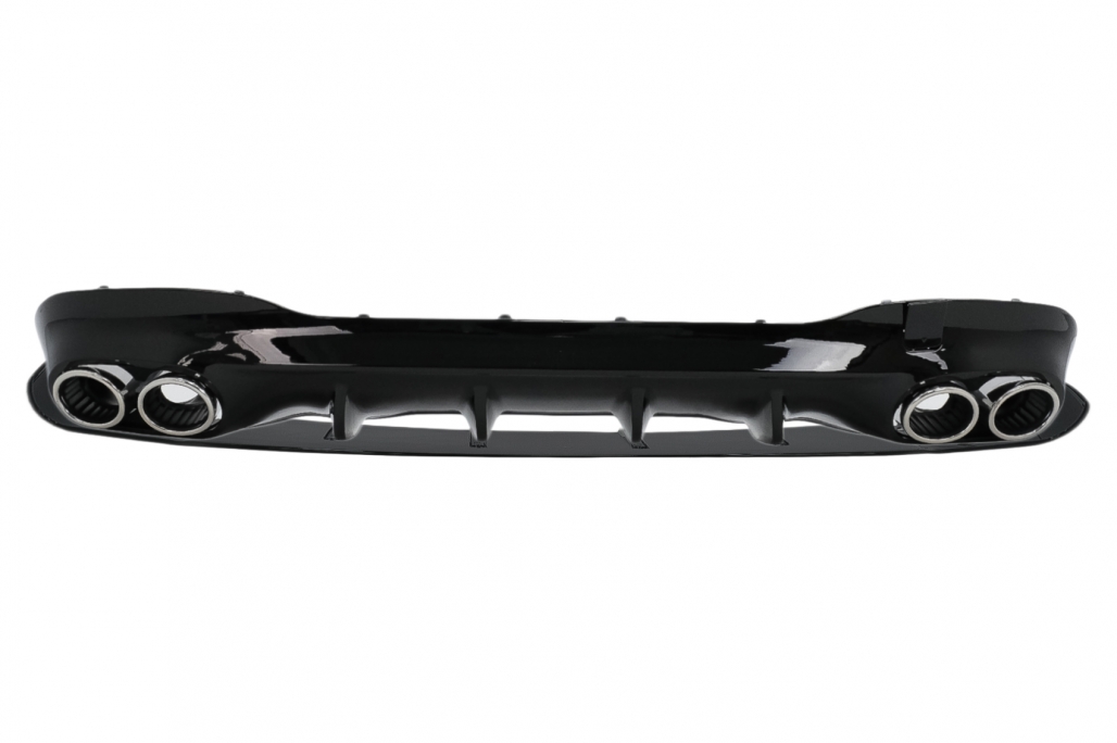Diffuser passend voor Mercedes CLA C118 glans zwart met Sierstukken