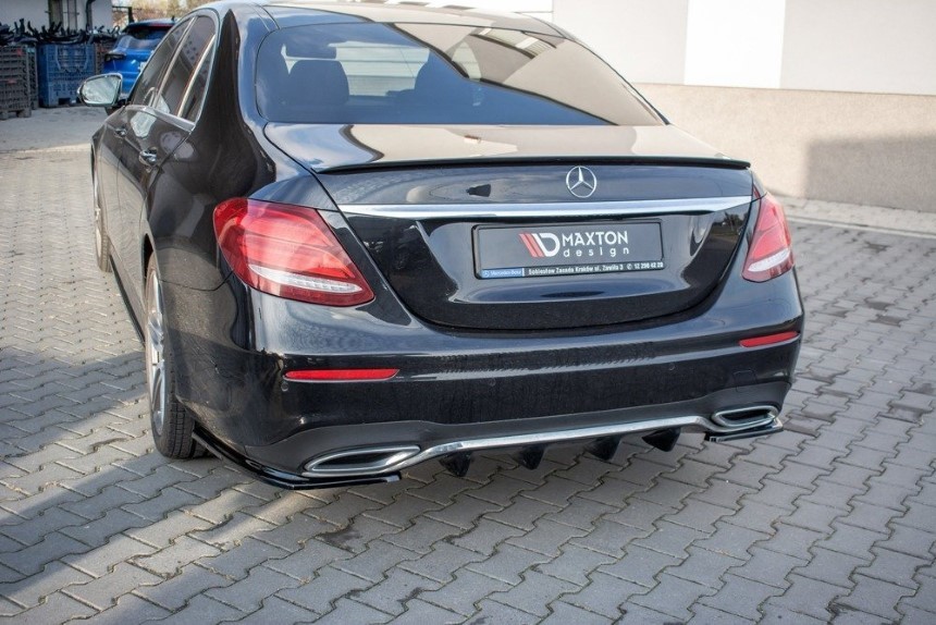 Diffuser passend voor Mercedes E43 AMG/AMG-Line W213 Maxton Design glans zwart