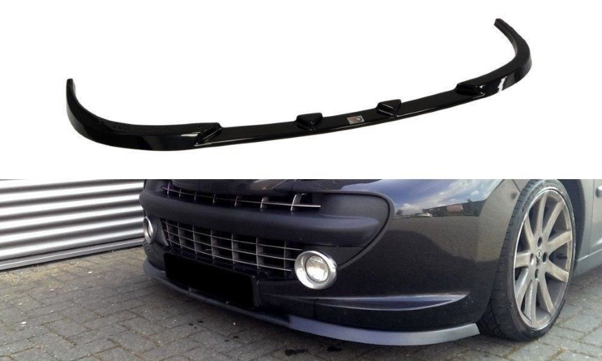 Voorspoiler Peugeot 207 Maxton Design glans zwart preface
