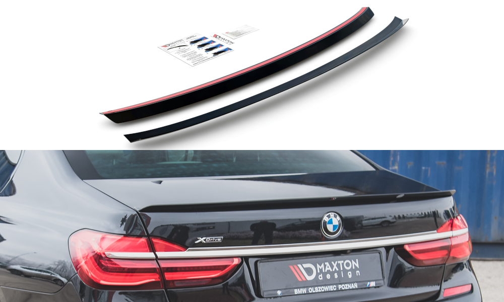 Spoiler passend voor BMW 7-Serie G11 M Pakket Maxton Glans Zwart