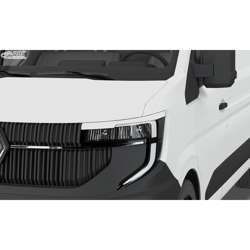 RDX Koplampspoilers  Renault Master IV 2024- / Nissan Interstar 2024- (ABS Glanzend Wit)