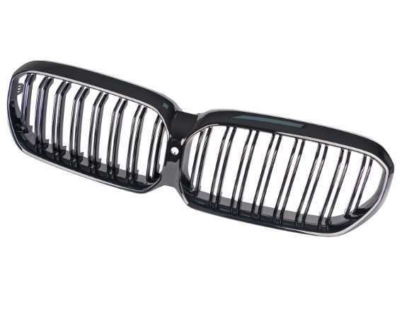 Grill passend voor BMW G30/G31 Facelift 2020-... M5 Look Dubbele Nieren Glans Zwart Camera
