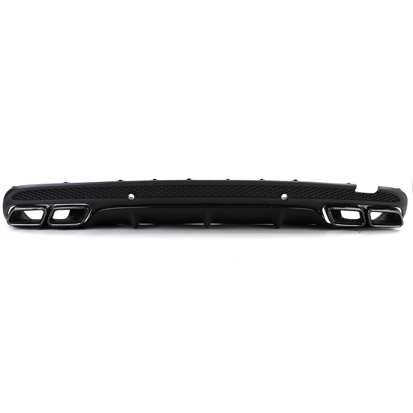 Achterbumper Diffuser passend voor Mercedes W205 C-Klasse C63 Design Glans Zwart