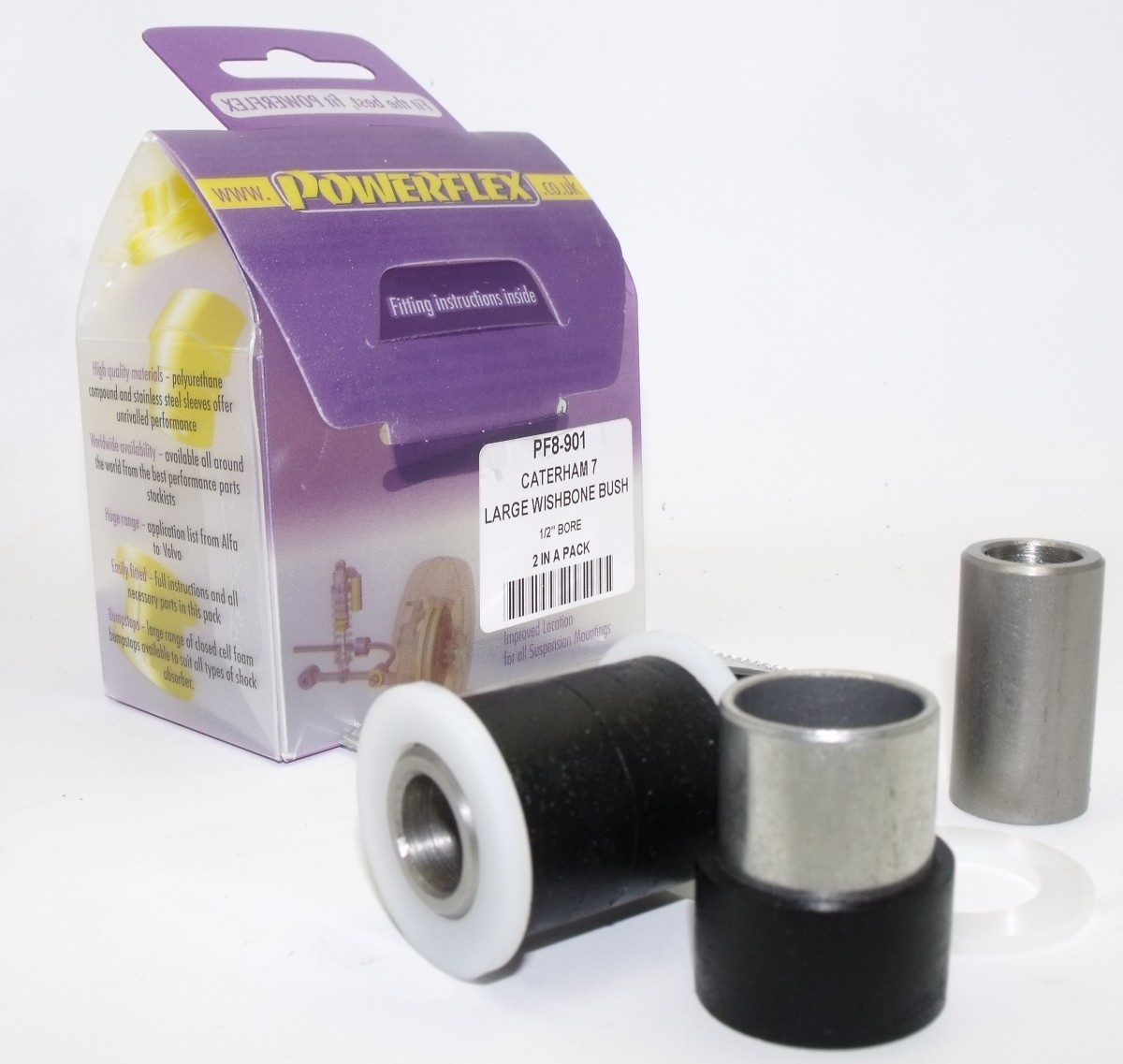 Caterham 7 Rear Axle Link Rear Bush 1/2" Bore - PowerFlex PF8-90