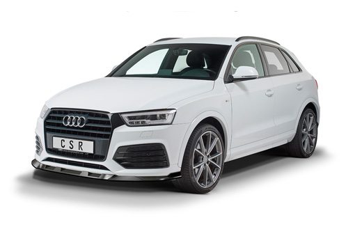 Voorspoiler passend voor Audi Q3 (8U) Glans Zwart