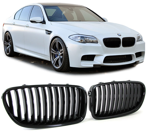 Grill Nieren passend voor BMW F10/F11 Glans Zwart 10-17