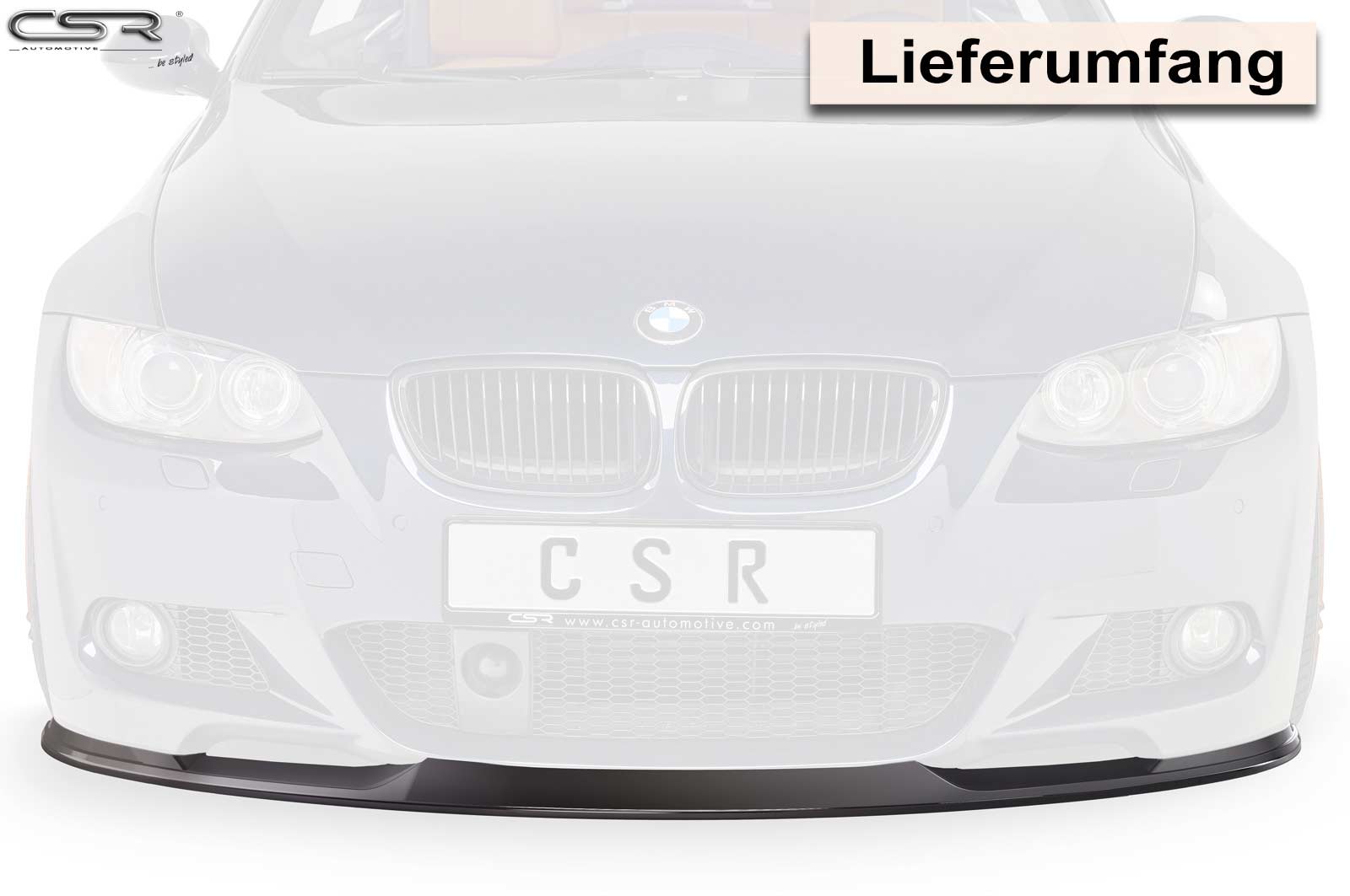 Voorspoiler passend voor BMW 3-Serie E92/E93 Glans Zwart