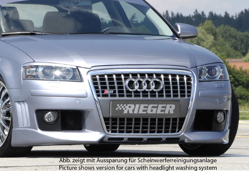 Voorbumper passend voor Audi A3 8P nieuw design Rieger